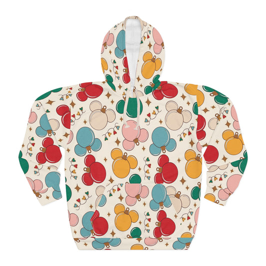 Mouse Ornament Unisex Pullover Hoodie All Over PrintAOP ClothingAll Over PrintsWrong Lever Clothing