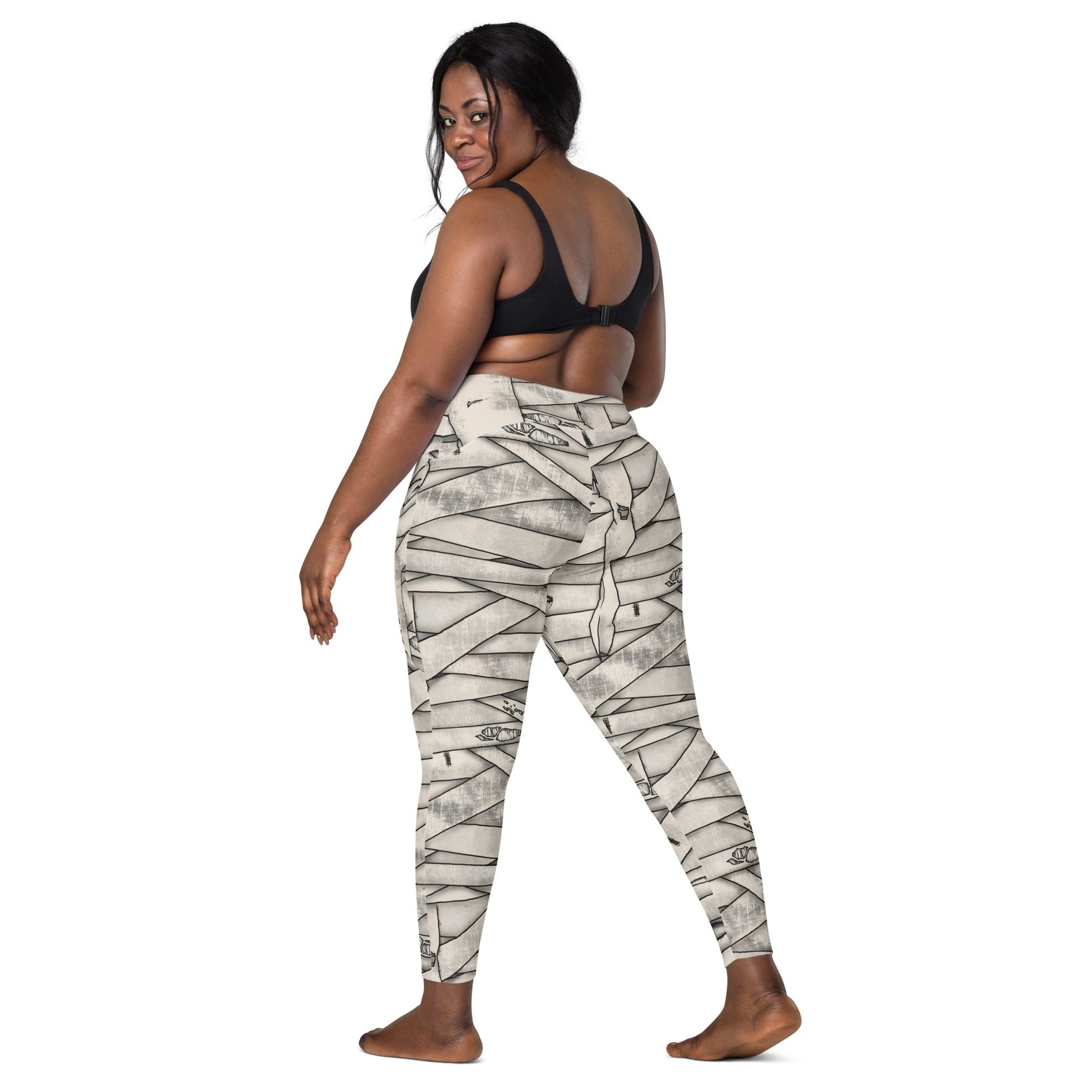 Mummy Halloween Leggings with pockets cosplaydisney halloweenWrong Lever Clothing