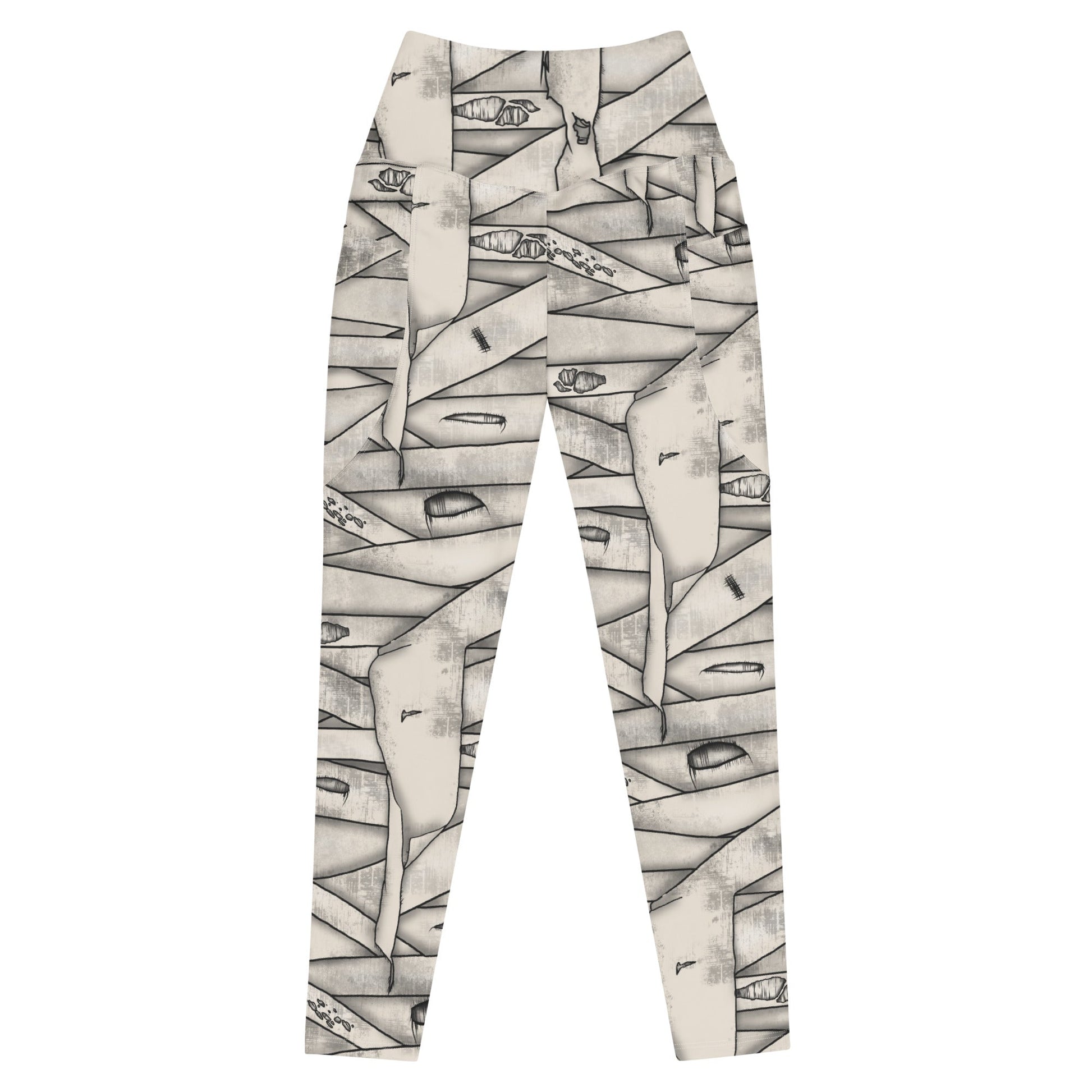 Mummy Halloween Leggings with pockets cosplaydisney halloweenWrong Lever Clothing