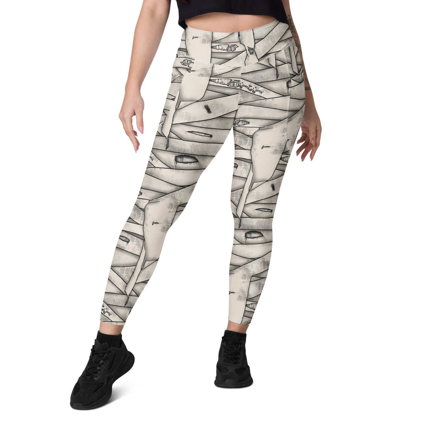 Mummy Halloween Leggings with pockets cosplaydisney halloweenWrong Lever Clothing