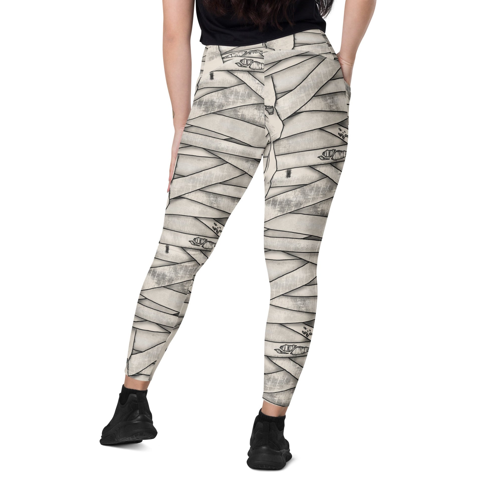 Mummy Halloween Leggings with pockets cosplaydisney halloweenWrong Lever Clothing