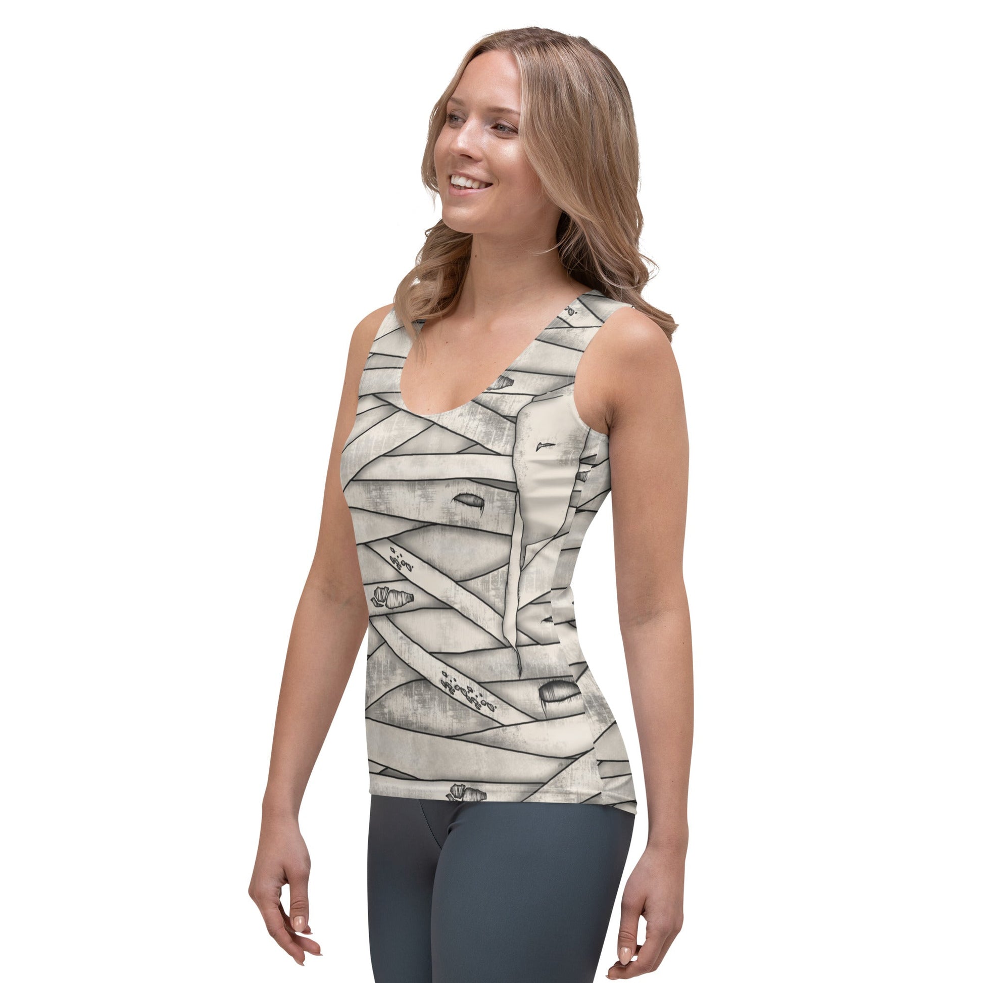 Mummy Halloween Tank Top cosplaycostume shirtWrong Lever Clothing