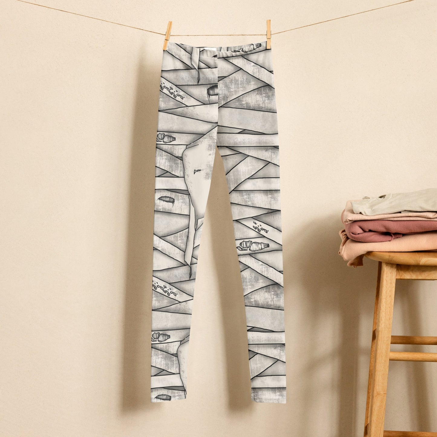 Mummy Halloween Youth Leggings child halloweencosplayWrong Lever Clothing