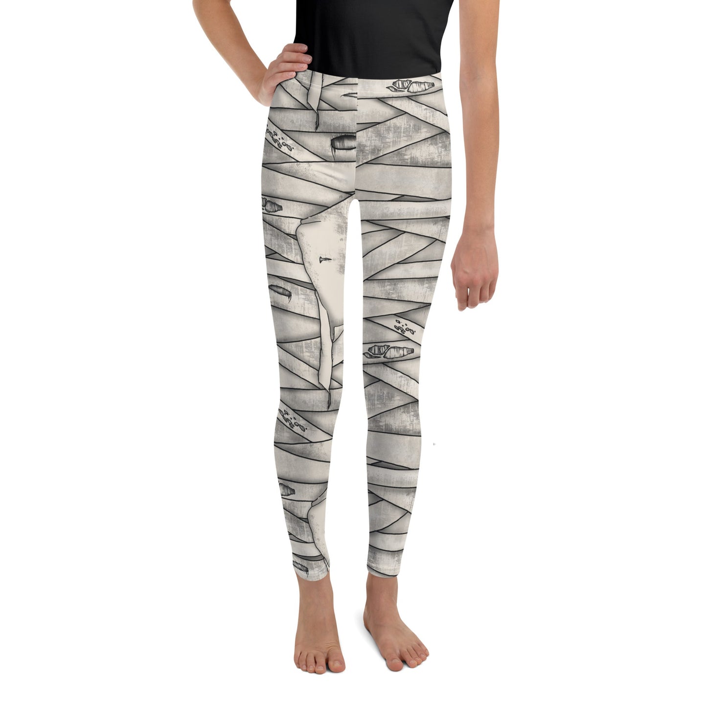 Mummy Halloween Youth Leggings child halloweencosplayWrong Lever Clothing