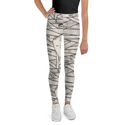 Mummy Halloween Youth Leggings child halloweencosplayWrong Lever Clothing