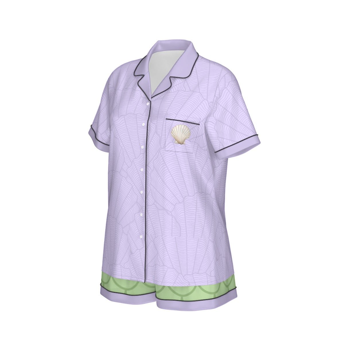 Part of this World Women's Imitation Short Sleeve Silk Pajama Set Wrong Lever Clothing