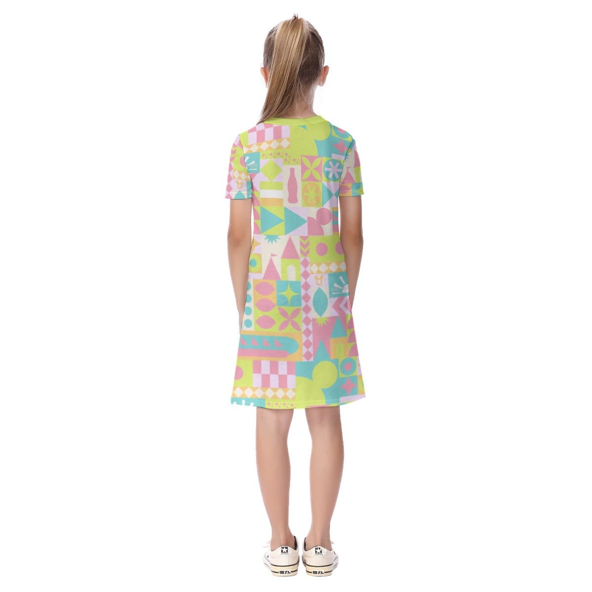 Pastel Blair Inspired Small World Kid's Short Sleeve Dress Pastel Blair Inspired Small World Kid's Short Sleeve DressWrong Lever Clothing