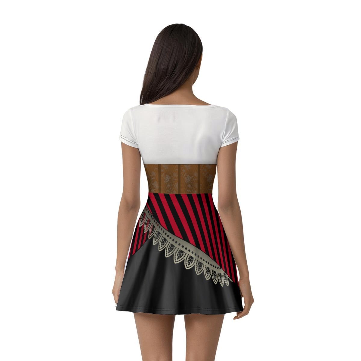 Pirate Cosplay Inspired Skater Dress, Women’s Pirate Costume Dress, Adventure Park Bound Outfit bestselling run disneycruise pirate nightSkater DressWrong Lever Clothing