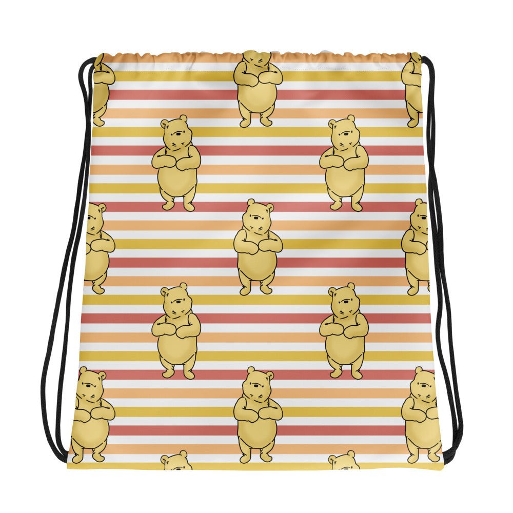 Pooh Stripes Drawstring bag adult disneyadult disney clothingWrong Lever Clothing