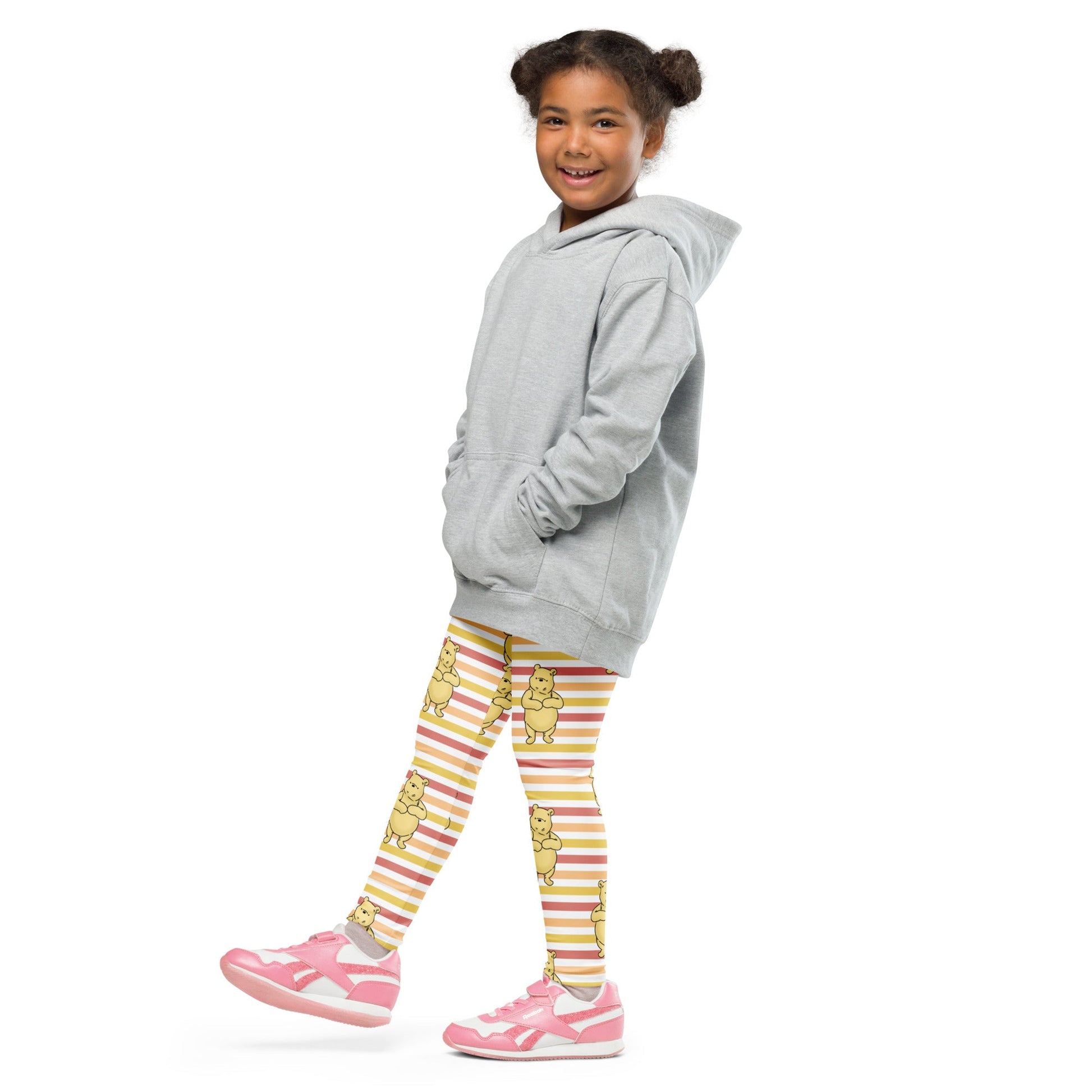 Pooh Stripes Kid's Leggings disney attiredisney cosplayWrong Lever Clothing