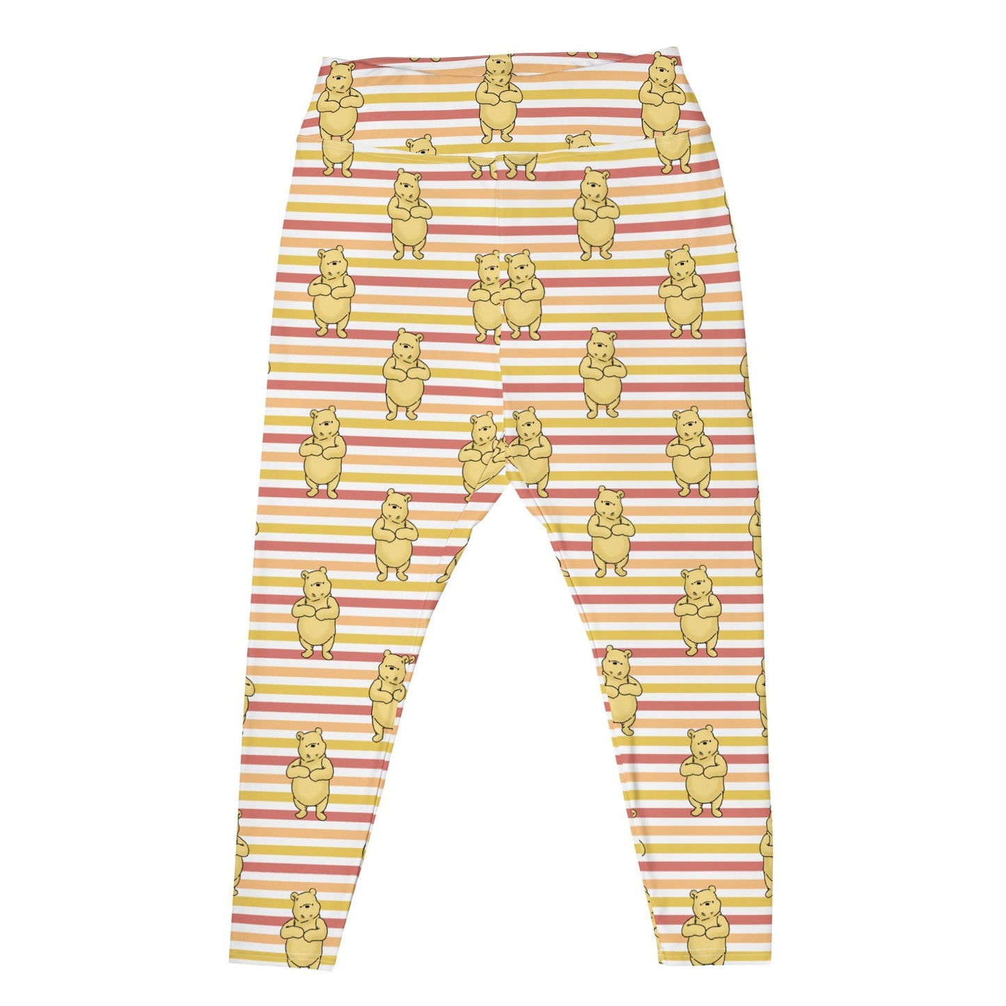 Pooh Stripes Plus Size Leggings adult disneyadult disney clothingWrong Lever Clothing