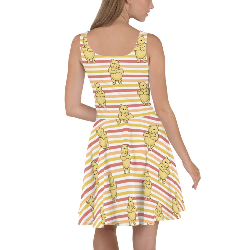 Pooh Stripes Skater Dress adult disneyadult disney clothingWrong Lever Clothing