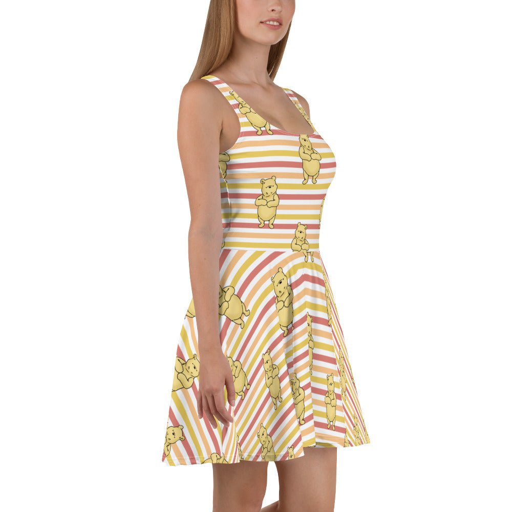 Pooh Stripes Skater Dress adult disneyadult disney clothingWrong Lever Clothing