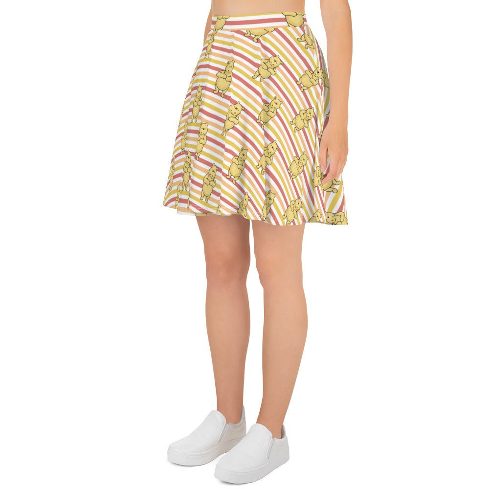 Pooh Stripes Skater Skirt adult disneyadult disney clothingWrong Lever Clothing