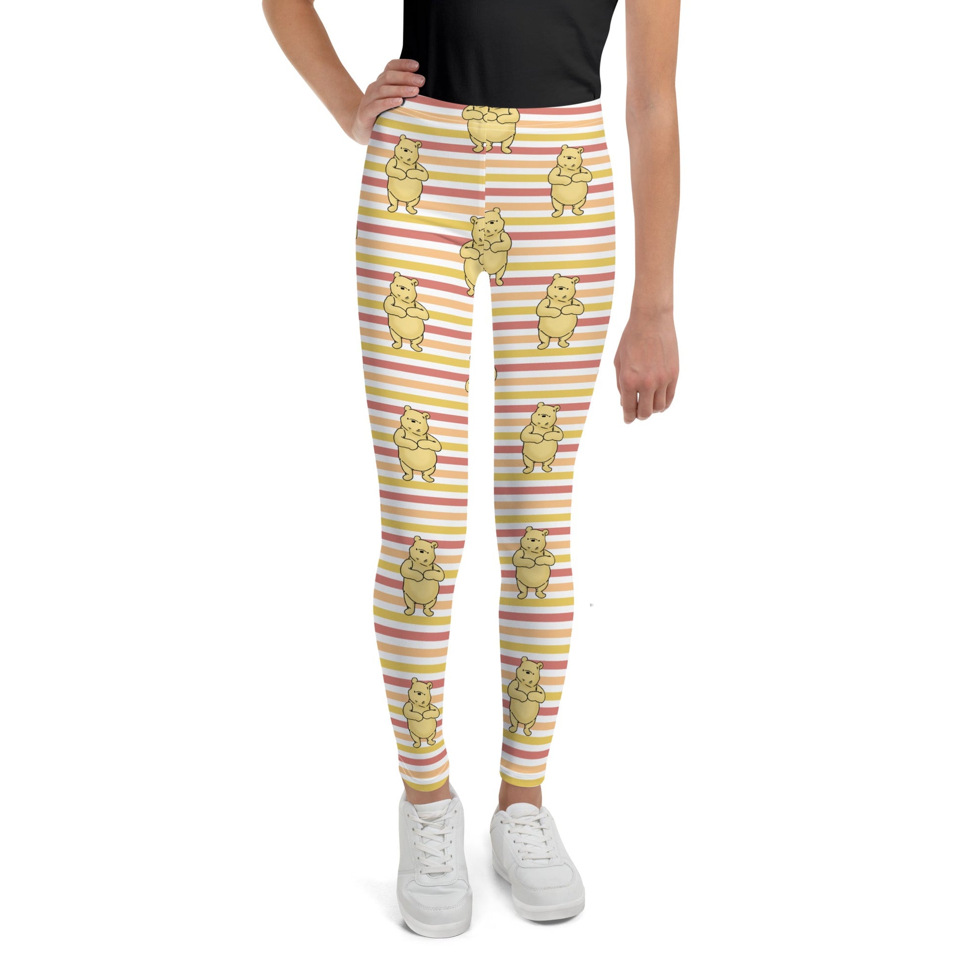 Pooh Stripes Youth Leggings disney attiredisney boundingWrong Lever Clothing