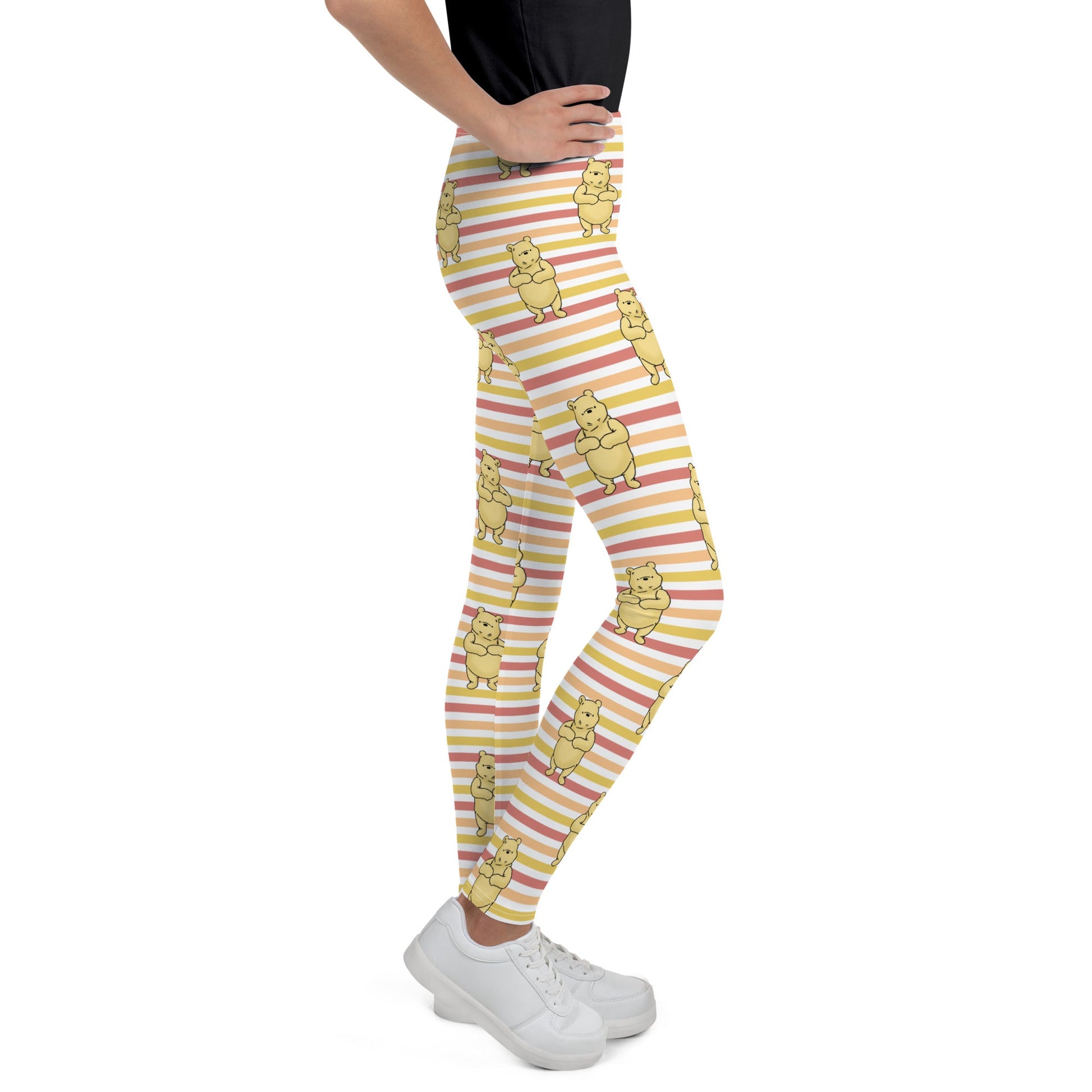 Pooh Stripes Youth Leggings disney attiredisney boundingWrong Lever Clothing