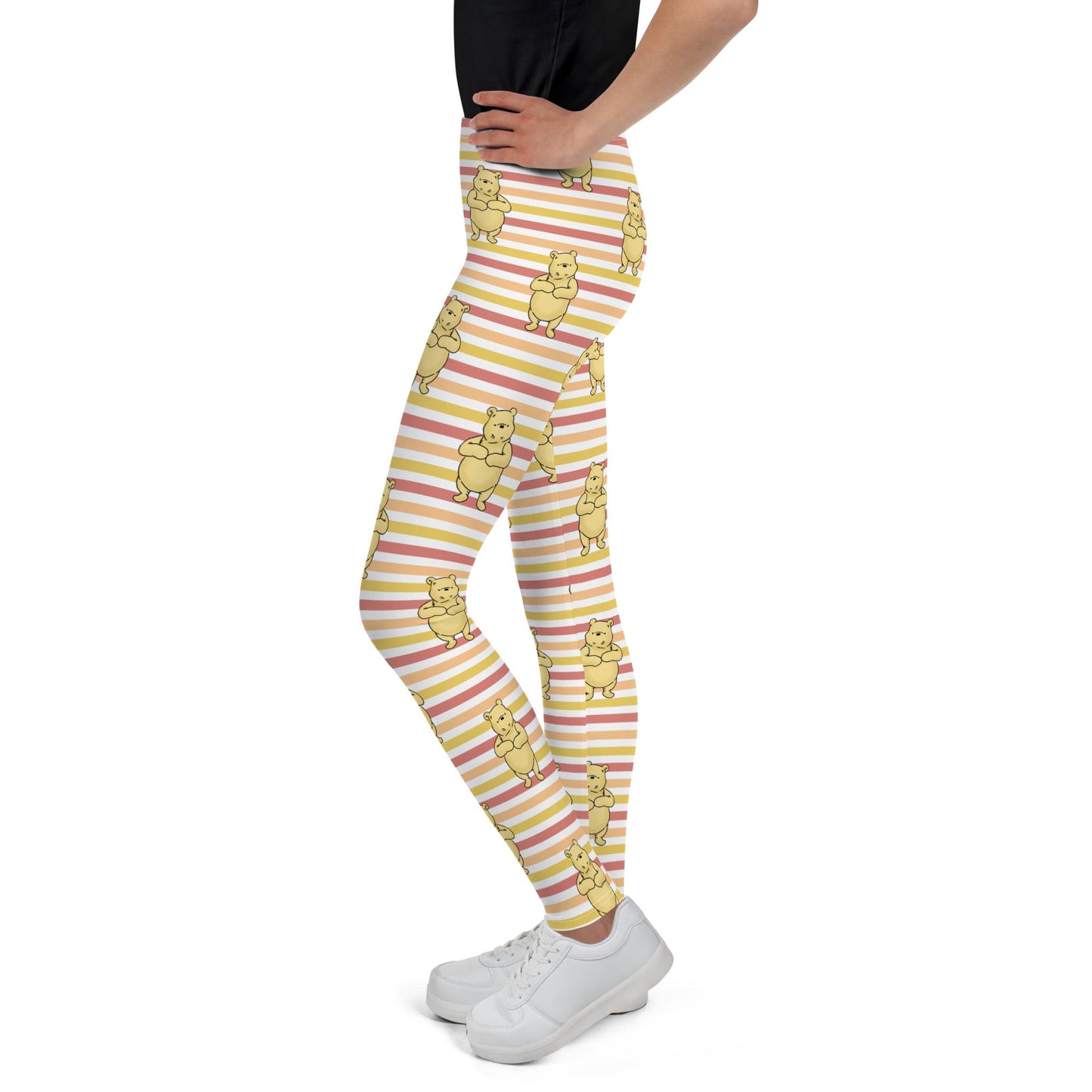 Pooh Stripes Youth Leggings disney attiredisney boundingWrong Lever Clothing