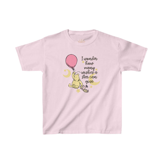 Pooh Wishes Kids Heavy Cotton™ Tee CottonCrew neckKids clothesWrong Lever Clothing