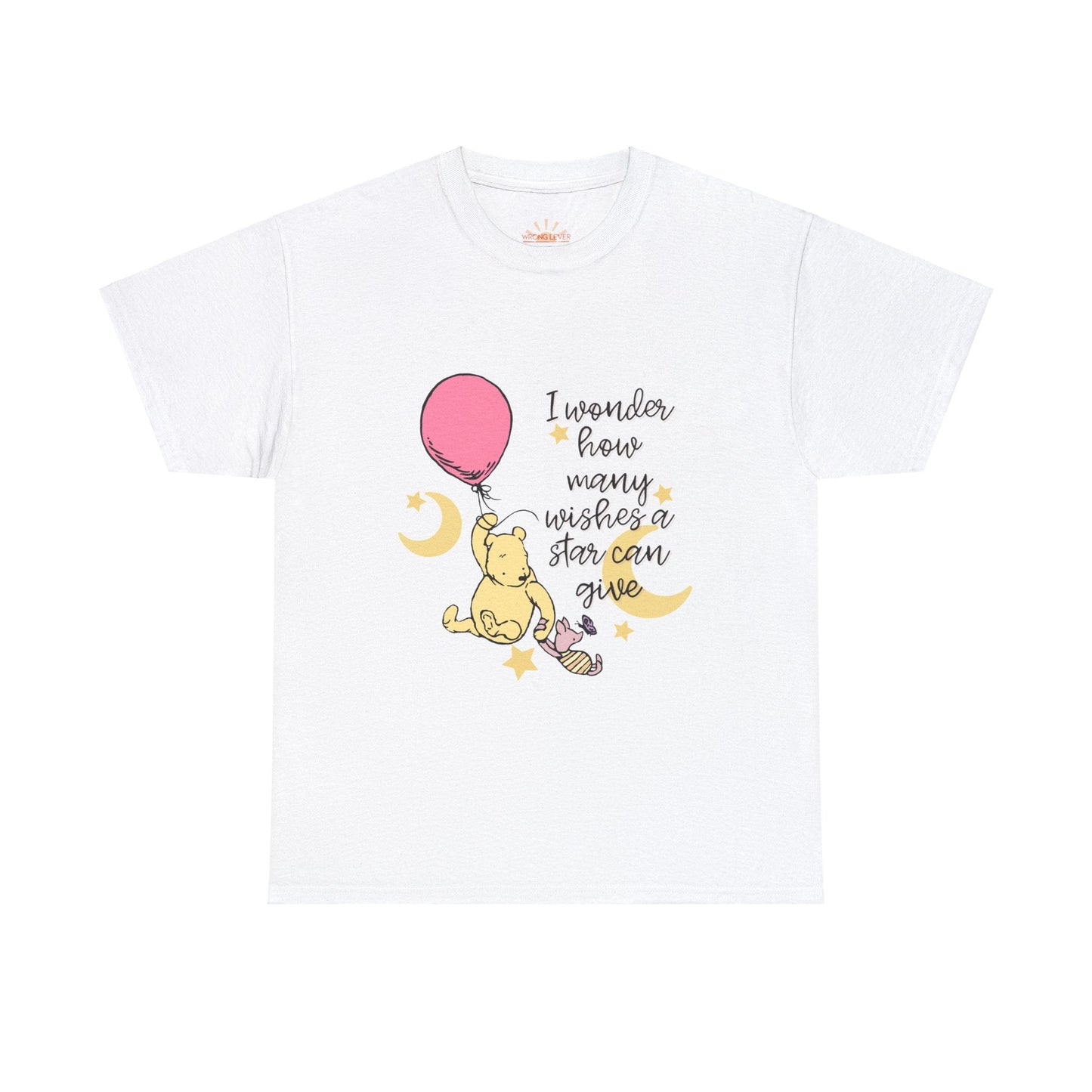 Pooh Wishes Unisex Heavy Cotton Tee Crew neckDTGT-ShirtWrong Lever Clothing