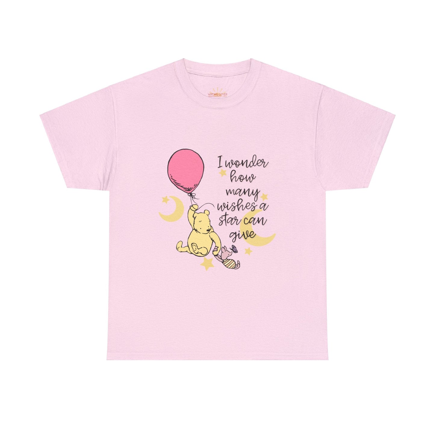 Pooh Wishes Unisex Heavy Cotton Tee Crew neckDTGT-ShirtWrong Lever Clothing