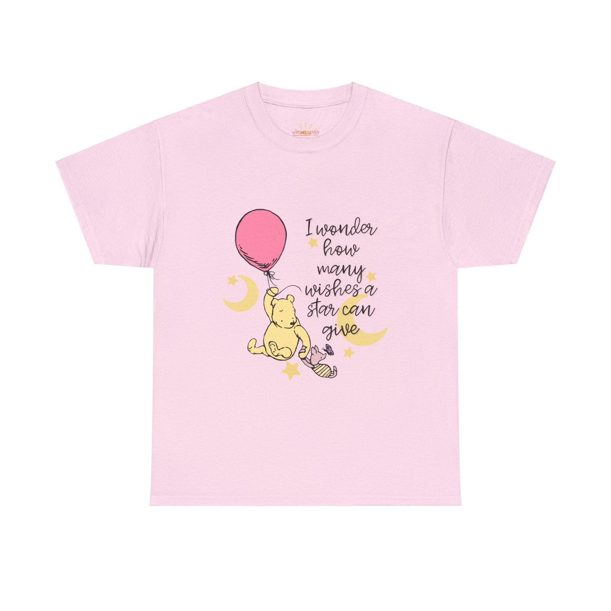 Pooh Wishes Unisex Heavy Cotton Tee Crew neckDTGT-ShirtWrong Lever Clothing