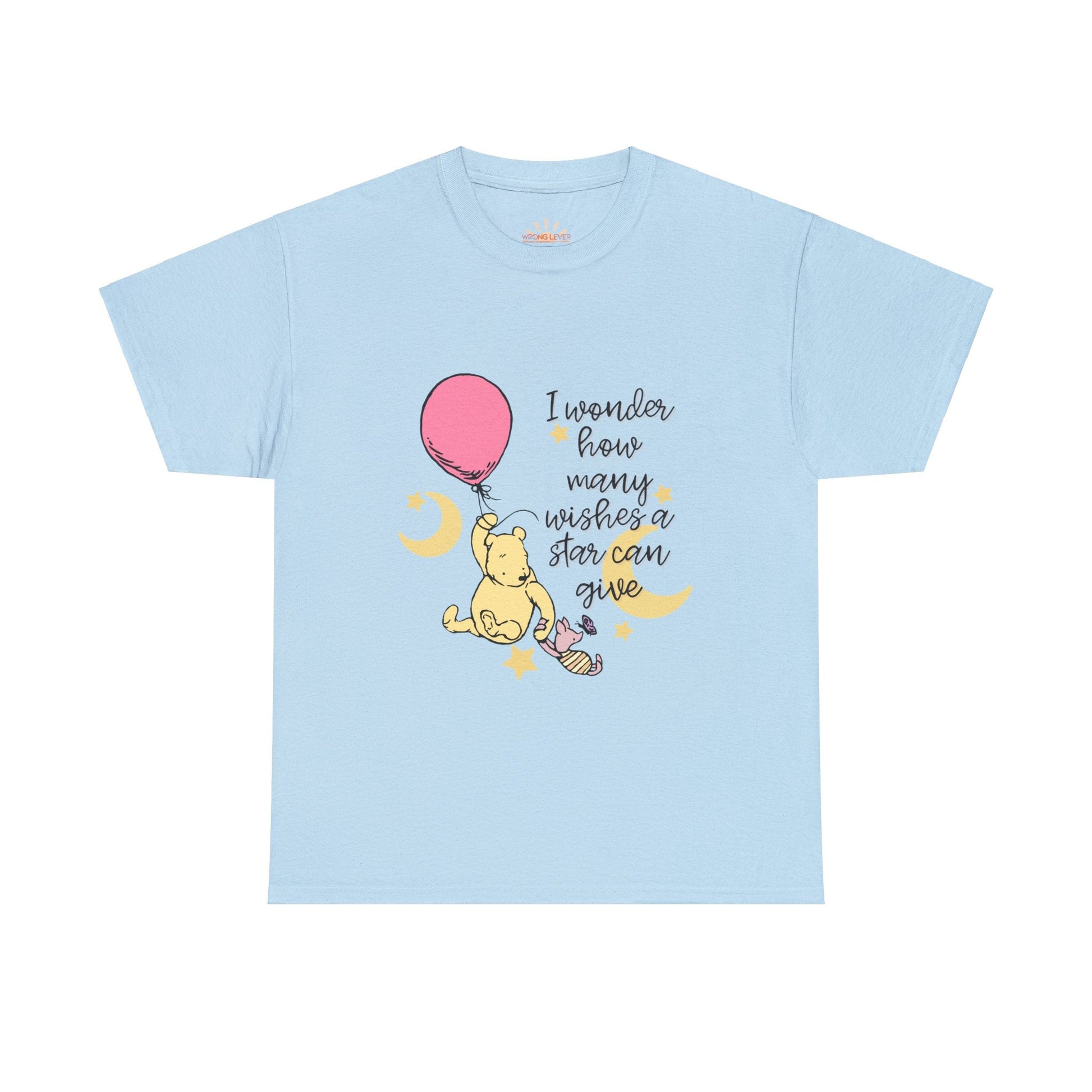 Pooh Wishes Unisex Heavy Cotton Tee Crew neckDTGT-ShirtWrong Lever Clothing