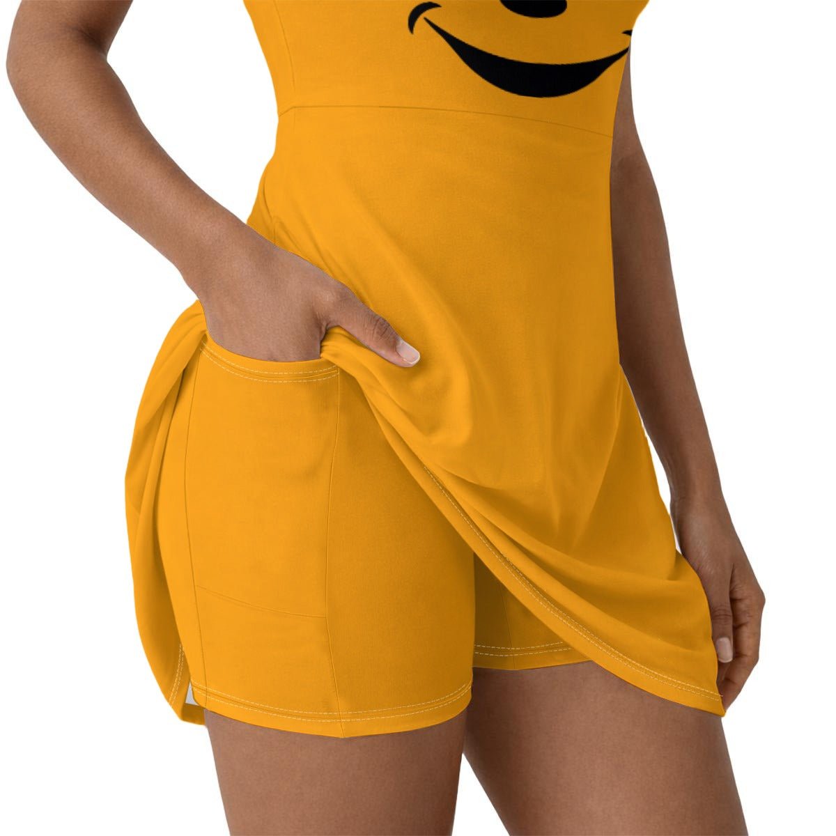 Pumpkin Party Skater Dress with Built-In Shorts | Halloween Dress for Women | Spooky Season active wearactivewearWrong Lever Clothing
