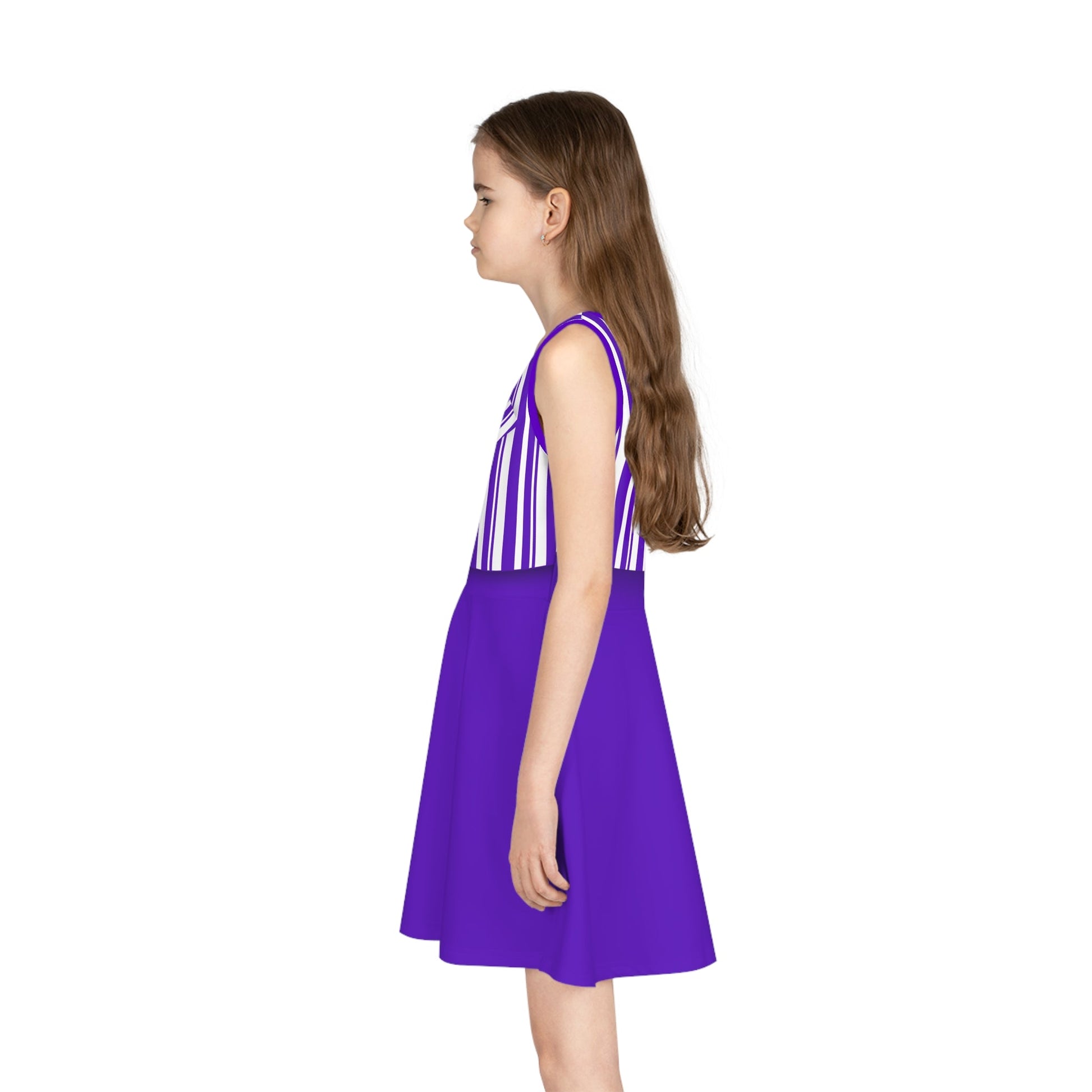 Purple Dapper Day Main St Magic Inspired Girl's Skater Dress - Bounding Main St USA Style adult disney halloweenadult halloweenAll Over PrintsWrong Lever Clothing