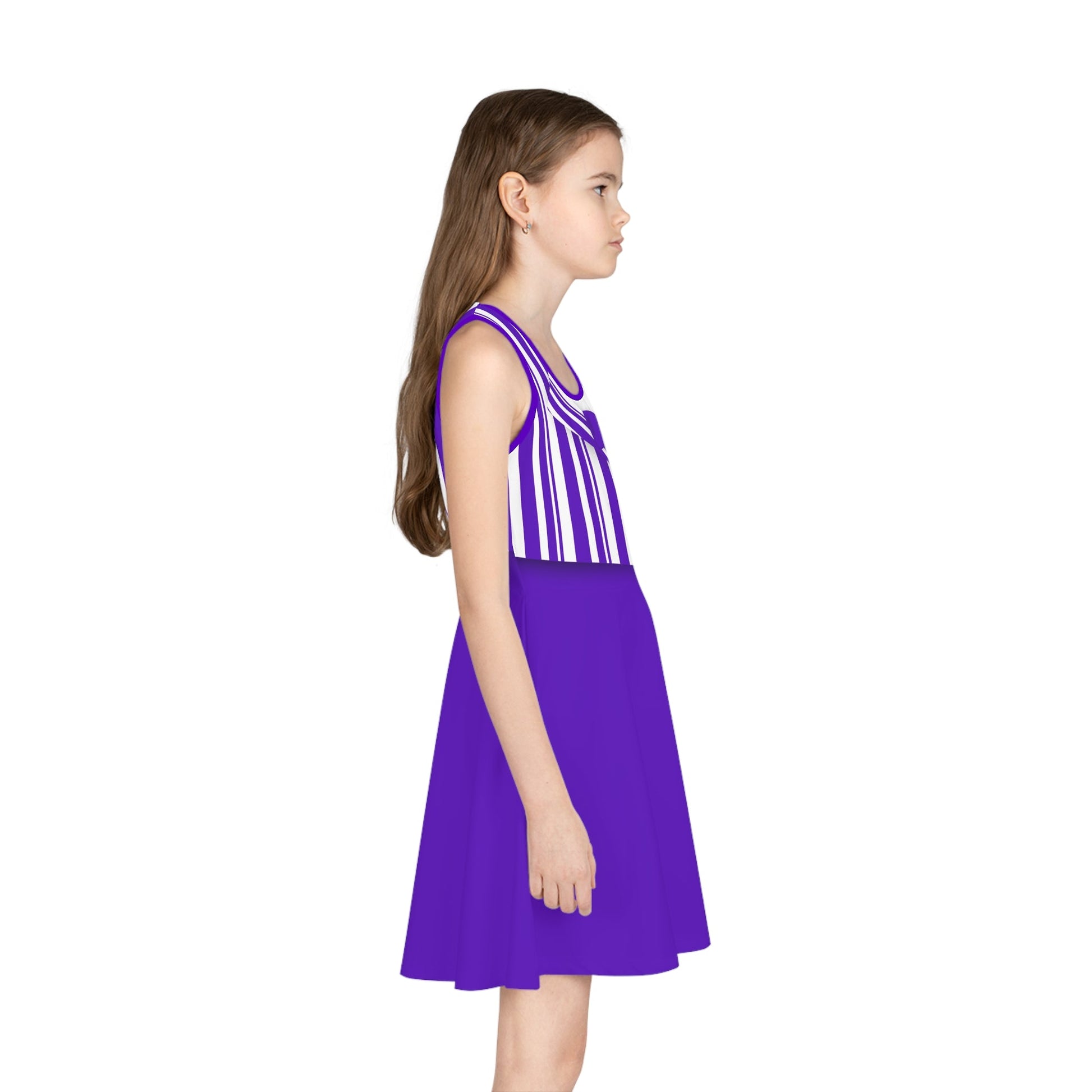 Purple Dapper Day Main St Magic Inspired Girl's Skater Dress - Bounding Main St USA Style adult disney halloweenadult halloweenAll Over PrintsWrong Lever Clothing
