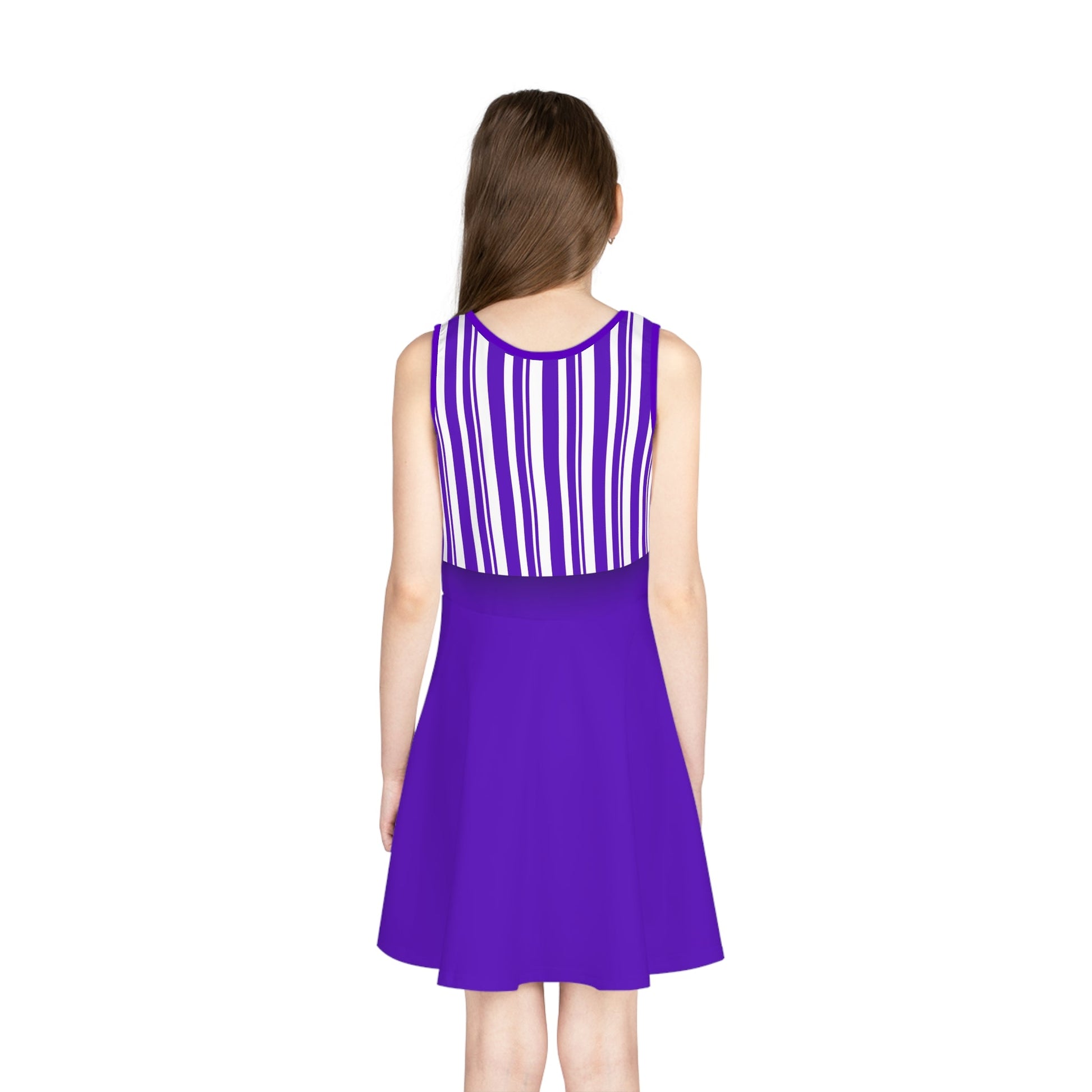 Purple Dapper Day Main St Magic Inspired Girl's Skater Dress - Bounding Main St USA Style adult disney halloweenadult halloweenAll Over PrintsWrong Lever Clothing