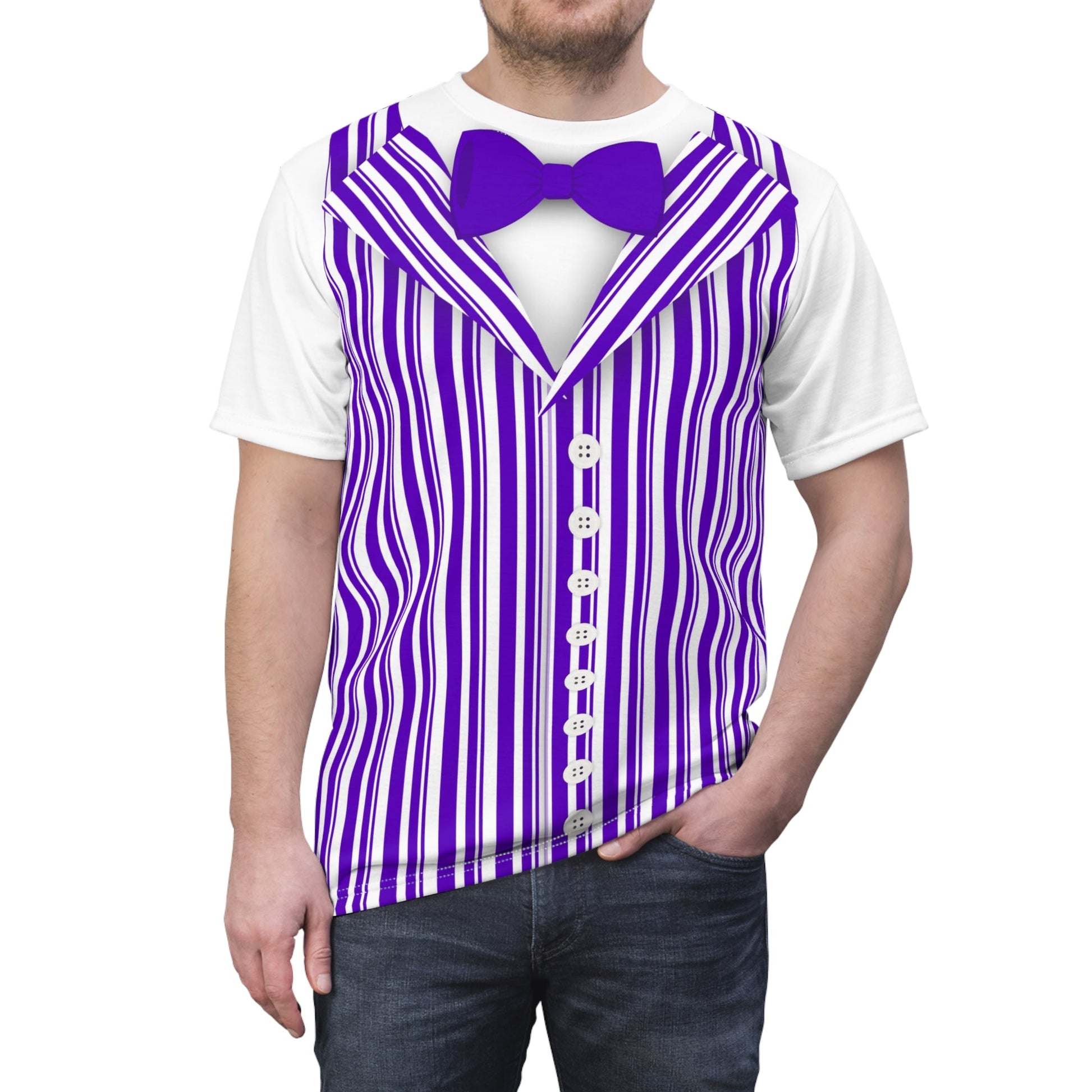 Purple Dapper Day Main St Magic Inspired Unisex short sleeve shirt - Bounding Main St USA Style adult disney halloweenadult halloweenAll Over PrintsWrong Lever Clothing