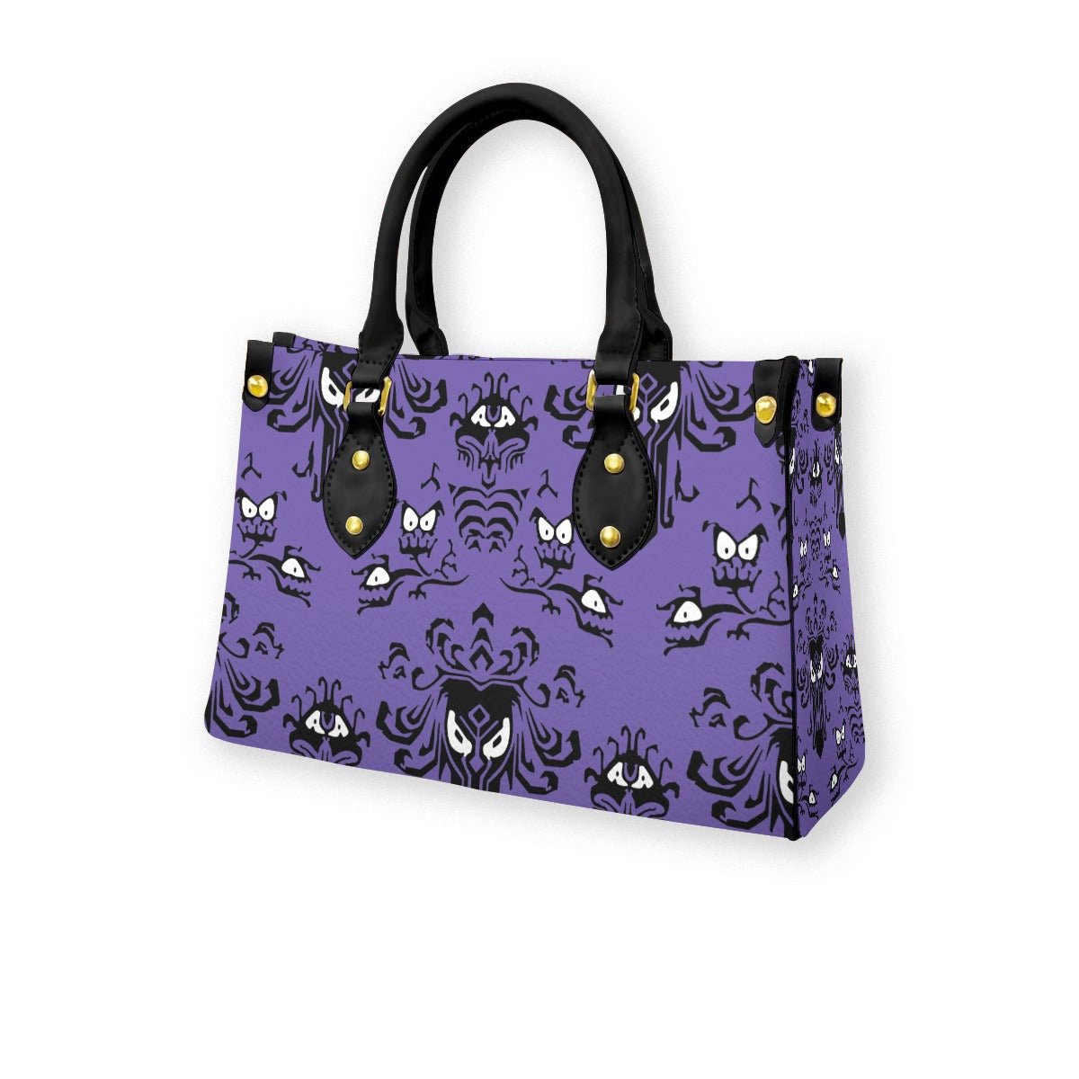 Purple Ghost Print Tote Bag | Cute Halloween Purse | Boutique Shoulder Bag | Spooky Everyday Handbag accessoryadult giftWrong Lever Clothing