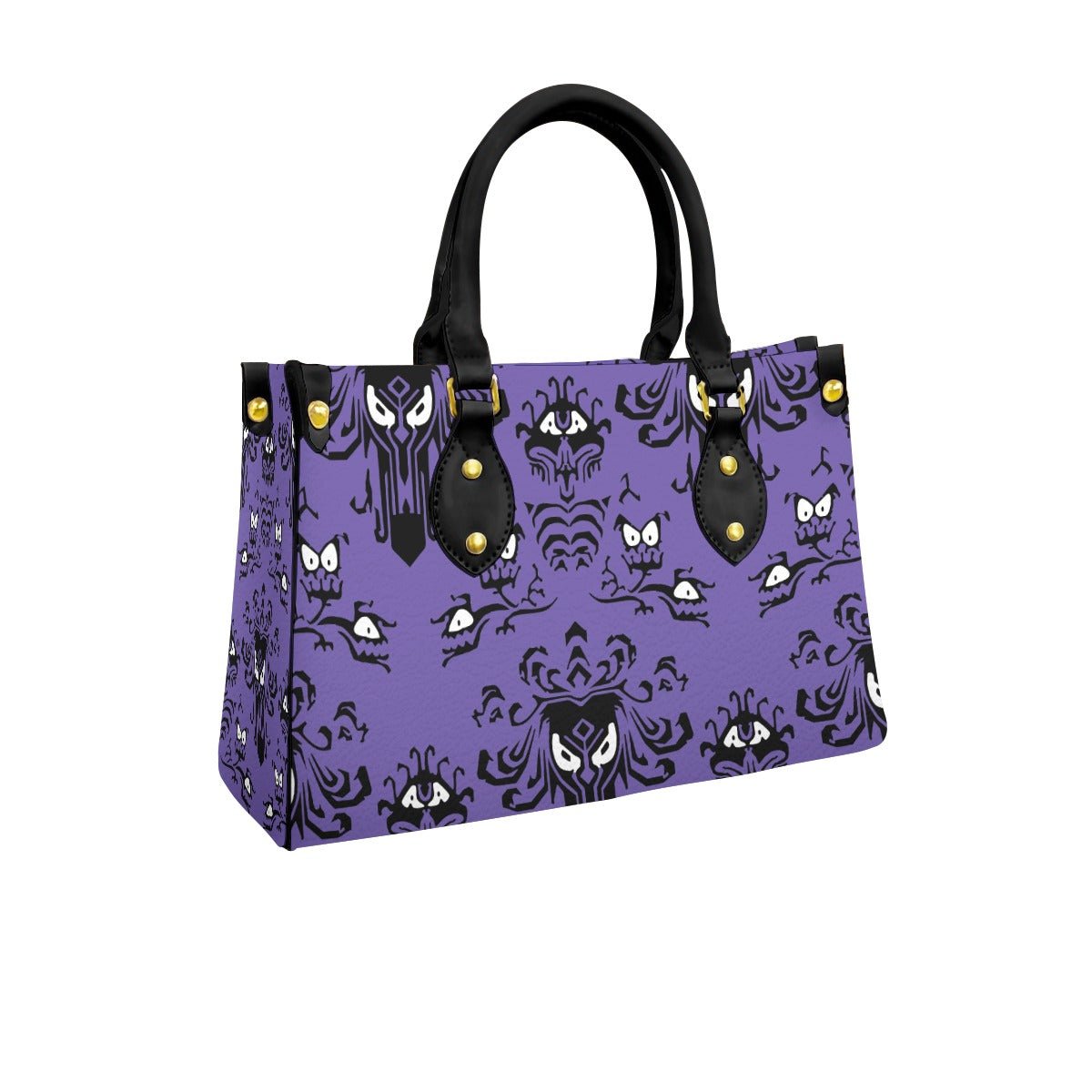 Purple Ghost Print Tote Bag | Cute Halloween Purse | Boutique Shoulder Bag | Spooky Everyday Handbag accessoryadult giftWrong Lever Clothing