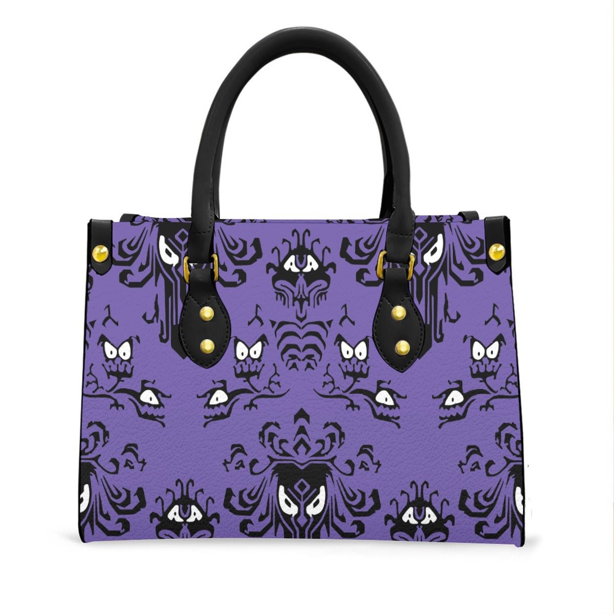 Purple Ghost Print Tote Bag | Cute Halloween Purse | Boutique Shoulder Bag | Spooky Everyday Handbag accessoryadult giftWrong Lever Clothing