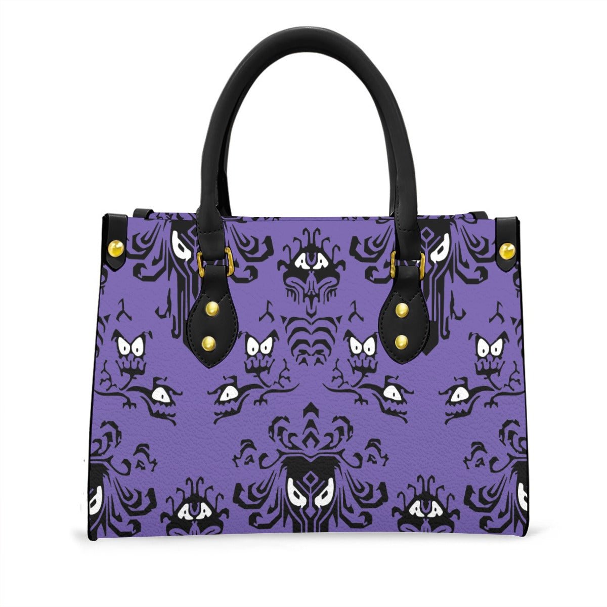 Purple Ghost Print Tote Bag | Cute Halloween Purse | Boutique Shoulder Bag | Spooky Everyday Handbag accessoryadult giftWrong Lever Clothing