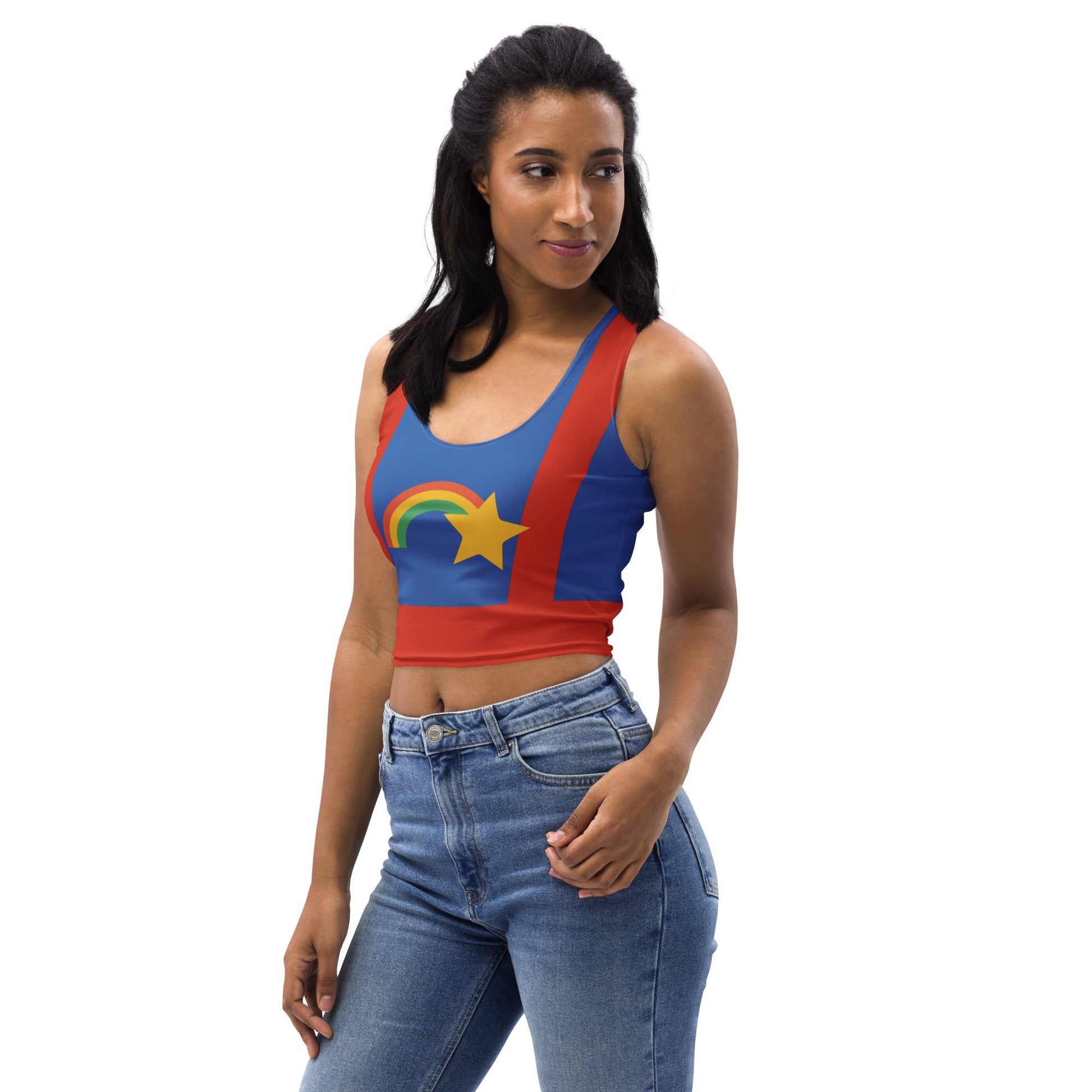 Rainbow Girl Crop Top 80s kid90s kidWrong Lever Clothing