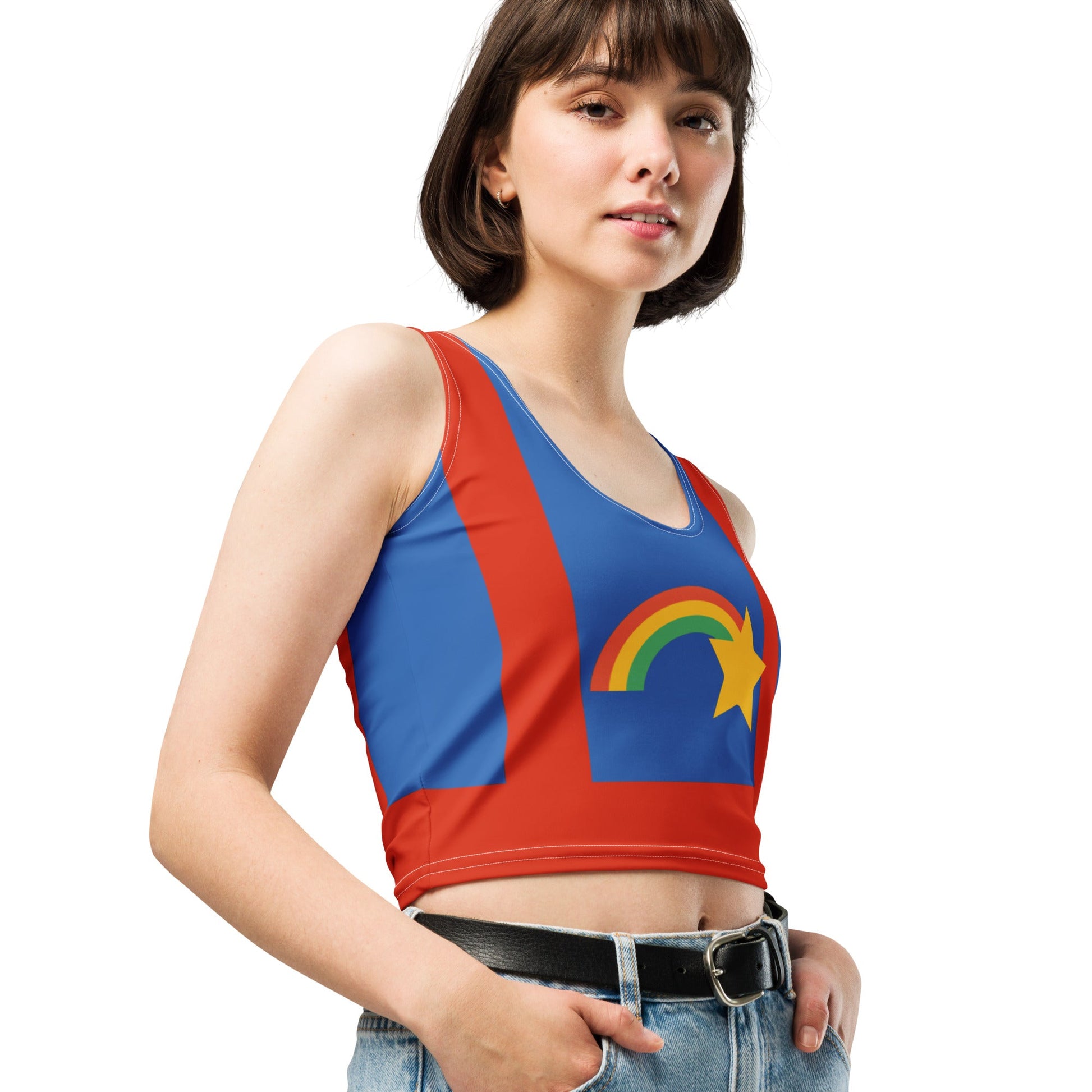 Rainbow Girl Crop Top 80s kid90s kidWrong Lever Clothing