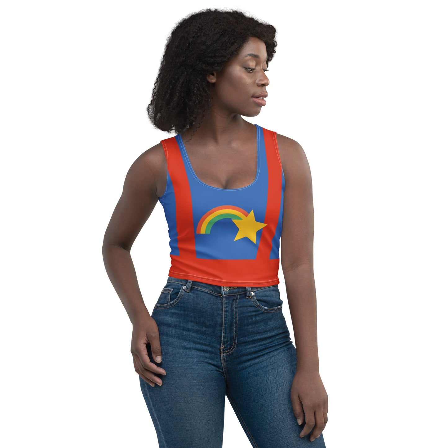 Rainbow Girl Crop Top 80s kid90s kidWrong Lever Clothing