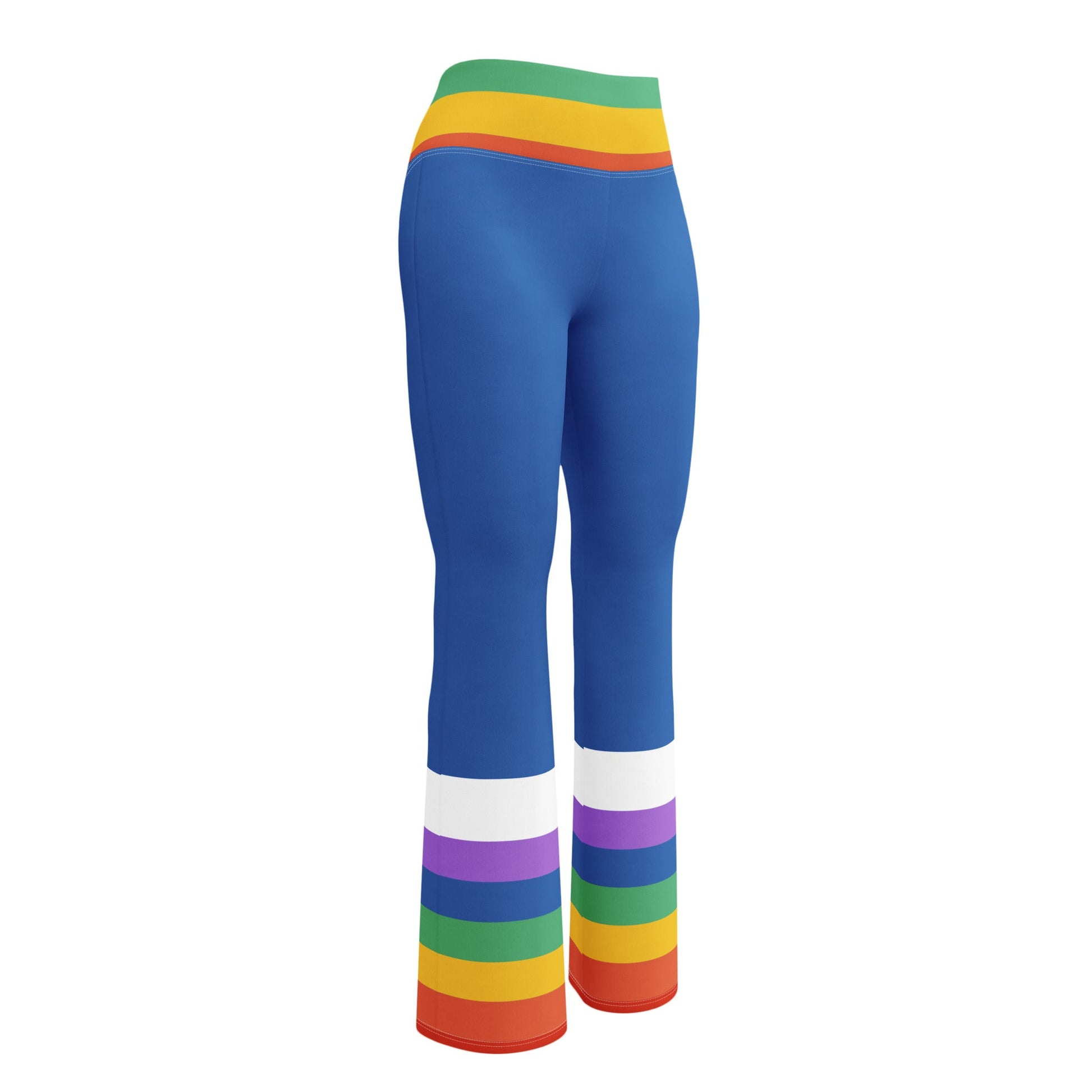 Rainbow Girl Flare leggings 80s kid costume90s kidWrong Lever Clothing