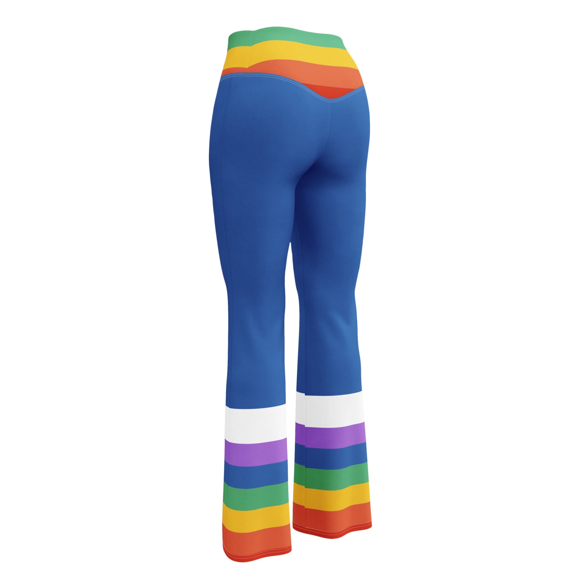 Rainbow Girl Flare leggings 80s kid costume90s kidWrong Lever Clothing