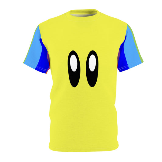 Rainbow Star Racer Cut & Sew Tee with Playful Eyes Design, Casual T-Shirt, Gamer Tee adult mario costumeAnime Inspired ShirtAdult T-ShirtWrong Lever Clothing