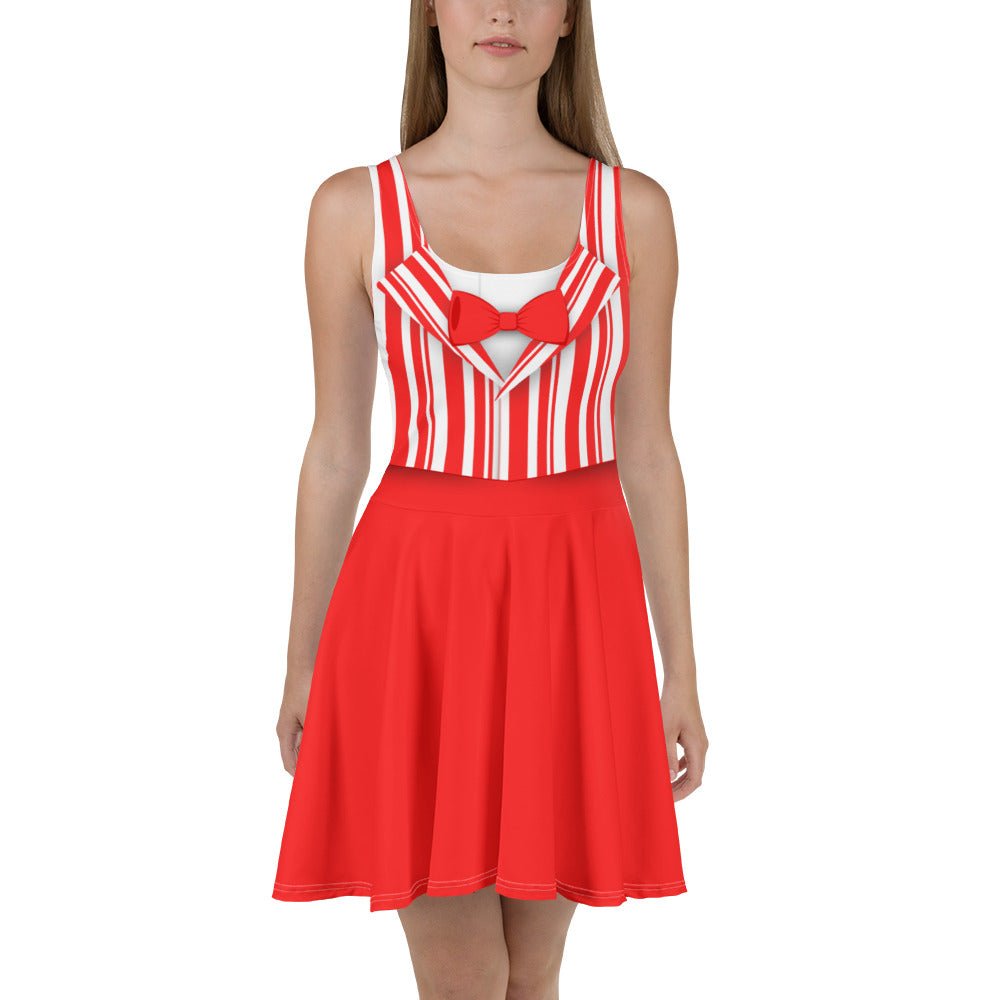Red Dapper Day Main Street Magic Inspired Skater Dress - Bounding Main St USA style cosplaydapper danWrong Lever Clothing
