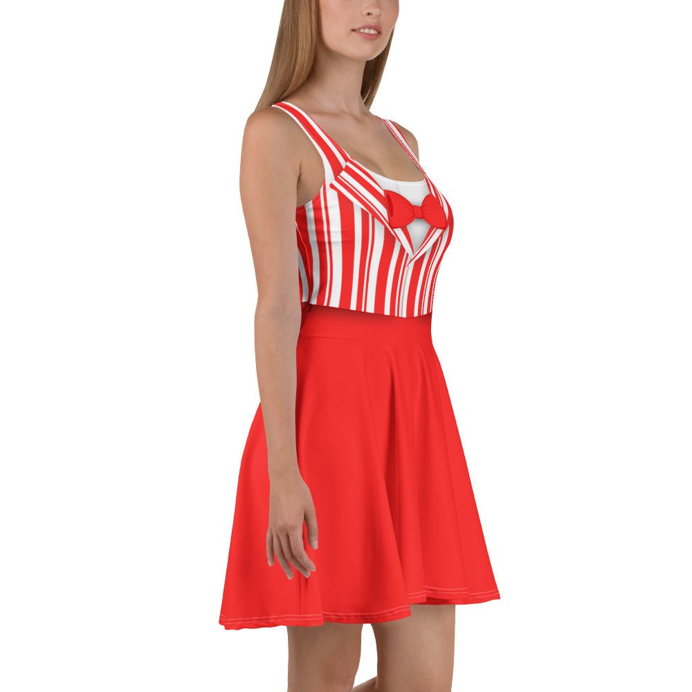 Red Dapper Day Main Street Magic Inspired Skater Dress - Bounding Main St USA style cosplaydapper danWrong Lever Clothing