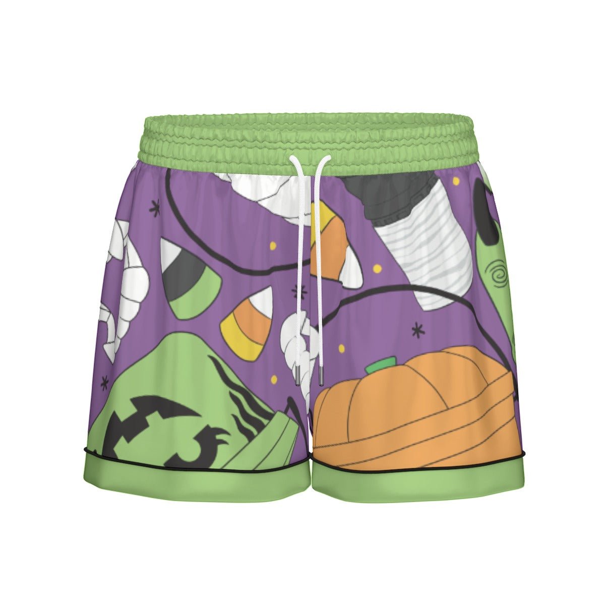 Retro Halloween Bucket Pajama Set | Purple Artificial Silk Short Sleeve PJs | Spooky Season disney halloween costumehalloweenWrong Lever Clothing