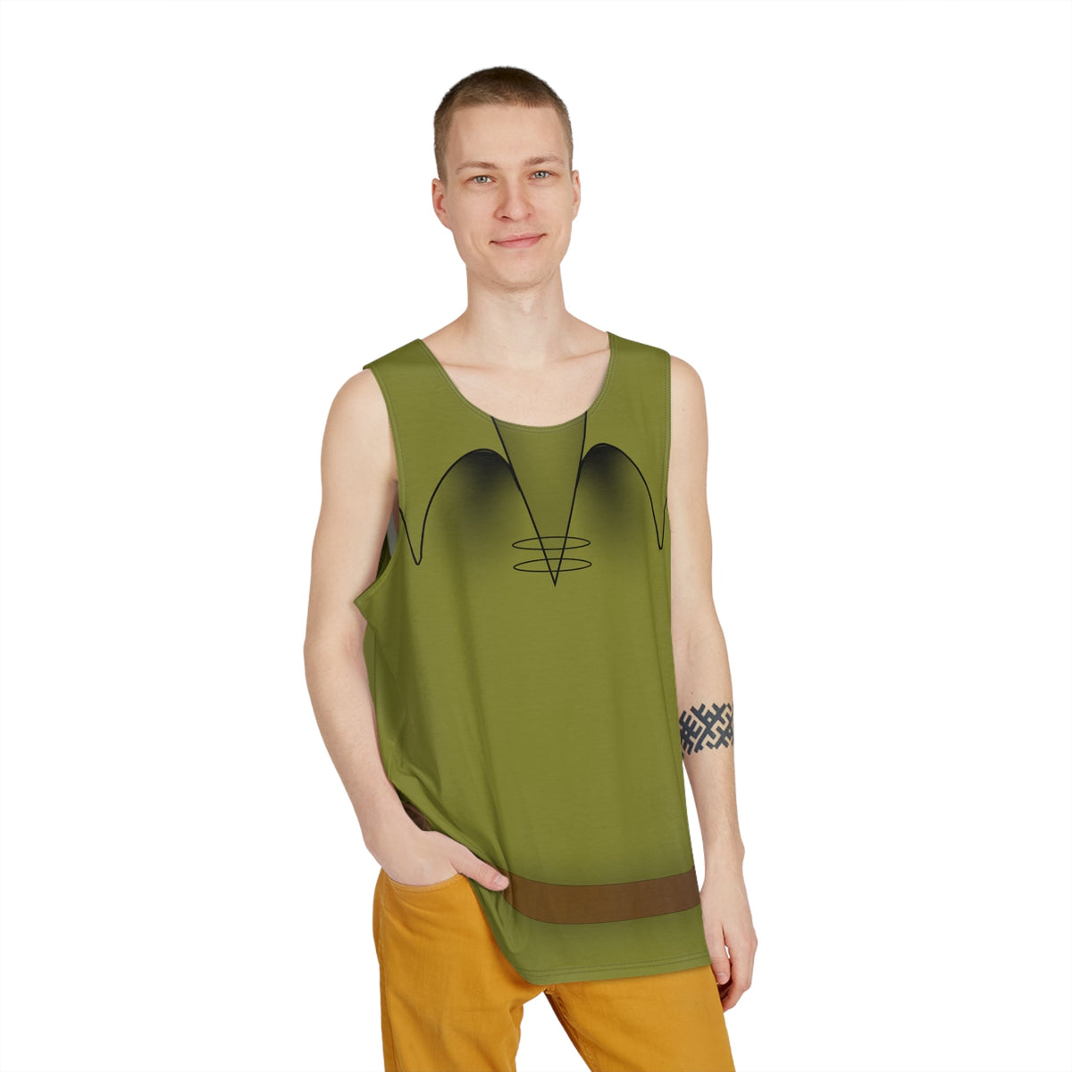 Robin Hood Inspired Men's Tank Top | Running Costume | Green Race Tank | Fairytale Character Outfit | Theme Park Race Shirt beach tankcasual tankAdult T-ShirtWrong Lever Clothing