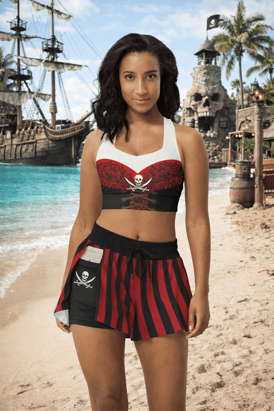 Rogue Sea Captain Butterfly Shorts – Pirate Ruffle Running Shorts All Over Printbestselling run disneyWrong Lever Clothing