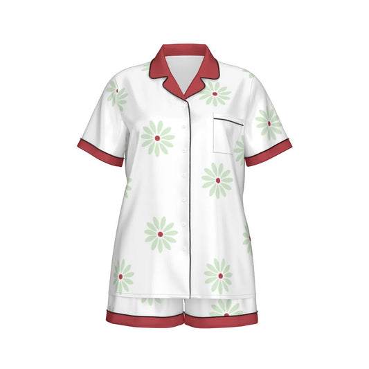 Sally Slater Women's Imitation Silk Short Sleeve Pajama Set - Haunted Mansion Tightrope Walker Style Sally Slater Women's Imitation Silk Short Sleeve Pajama Set - Haunted Mansion Tightrope Walker StyleWrong Lever Clothing