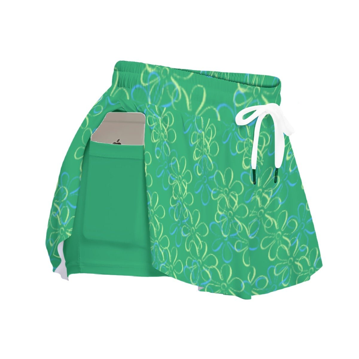 Sassy Emotion Butterfly Shorts | Lime Green Flowy Running Shorts cosplaydisgustWrong Lever Clothing