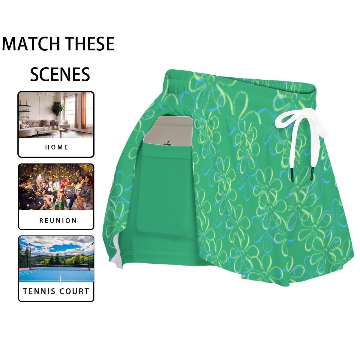 Sassy Emotion Butterfly Shorts | Lime Green Flowy Running Shorts cosplaydisgustWrong Lever Clothing