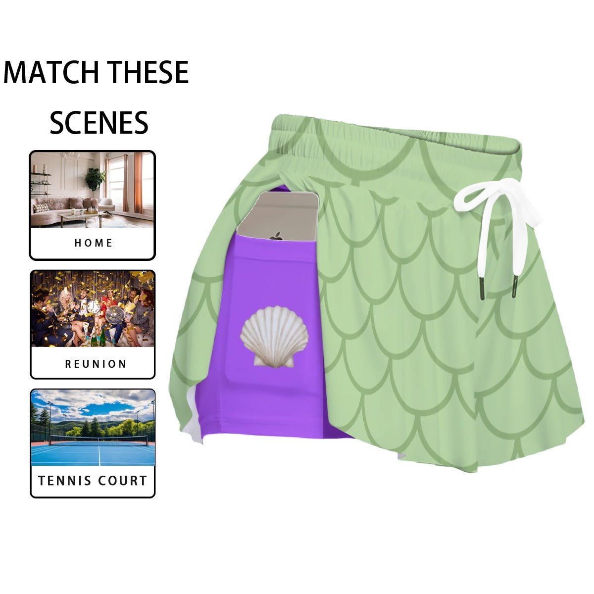 Sea Princess Butterfly Shorts – Iridescent Scale Pastel Ruffle Running Shorts bestselling run disneycosplayWrong Lever Clothing